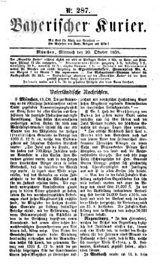 Bayerischer Kurier Mittwoch 20. Oktober 1858