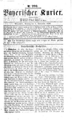 Bayerischer Kurier Montag 1. November 1858