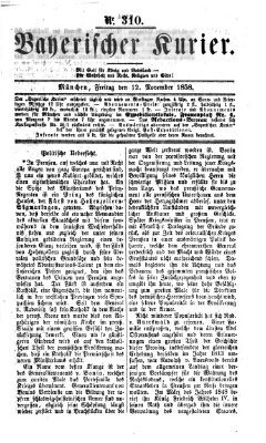 Bayerischer Kurier Freitag 12. November 1858