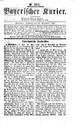 Bayerischer Kurier Samstag 13. November 1858