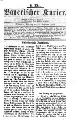 Bayerischer Kurier Dienstag 23. November 1858