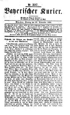 Bayerischer Kurier Montag 29. November 1858