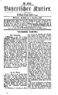 Bayerischer Kurier Samstag 4. Dezember 1858