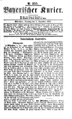 Bayerischer Kurier Dienstag 7. Dezember 1858