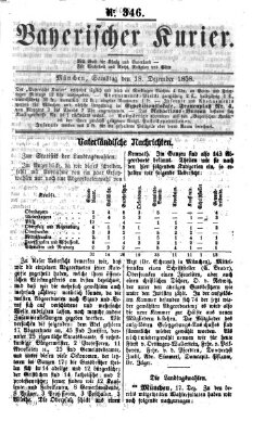 Bayerischer Kurier Samstag 18. Dezember 1858