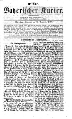 Bayerischer Kurier Sonntag 19. Dezember 1858