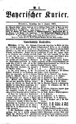 Bayerischer Kurier Samstag 1. Januar 1859