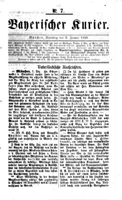 Bayerischer Kurier Samstag 8. Januar 1859