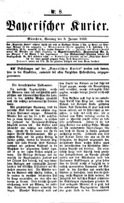 Bayerischer Kurier Sonntag 9. Januar 1859