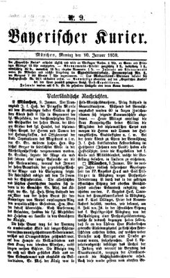 Bayerischer Kurier Montag 10. Januar 1859