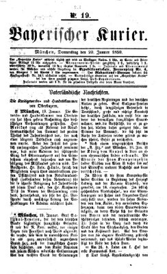 Bayerischer Kurier Donnerstag 20. Januar 1859