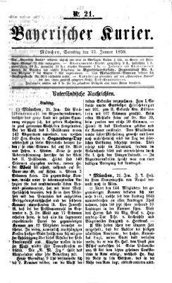 Bayerischer Kurier Samstag 22. Januar 1859