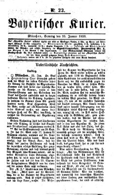 Bayerischer Kurier Sonntag 23. Januar 1859