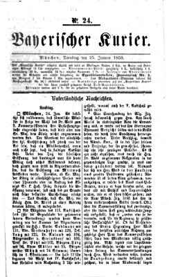 Bayerischer Kurier Dienstag 25. Januar 1859