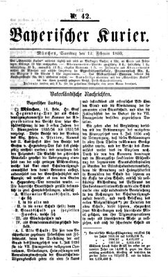 Bayerischer Kurier Samstag 12. Februar 1859