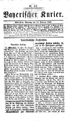 Bayerischer Kurier Sonntag 13. Februar 1859