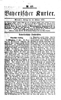 Bayerischer Kurier Freitag 18. Februar 1859