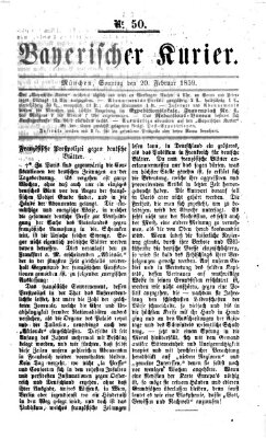 Bayerischer Kurier Sonntag 20. Februar 1859