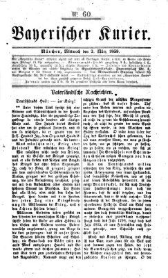 Bayerischer Kurier Mittwoch 2. März 1859