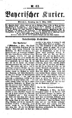 Bayerischer Kurier Samstag 5. März 1859