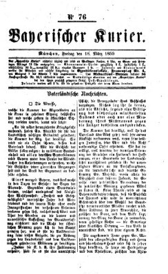 Bayerischer Kurier Freitag 18. März 1859