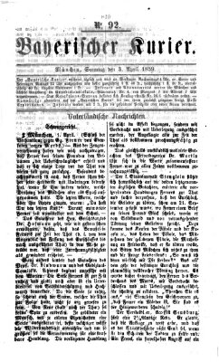 Bayerischer Kurier Sonntag 3. April 1859