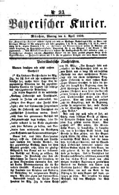 Bayerischer Kurier Montag 4. April 1859