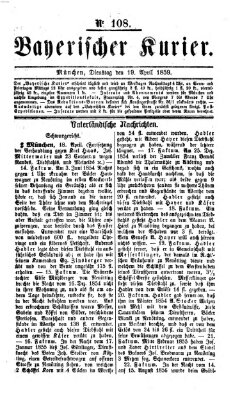 Bayerischer Kurier Dienstag 19. April 1859