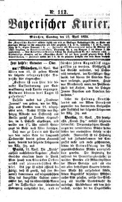 Bayerischer Kurier Samstag 23. April 1859