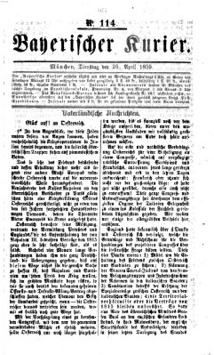 Bayerischer Kurier Dienstag 26. April 1859