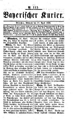 Bayerischer Kurier Mittwoch 27. April 1859