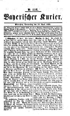 Bayerischer Kurier Donnerstag 28. April 1859