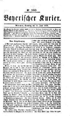 Bayerischer Kurier Samstag 11. Juni 1859