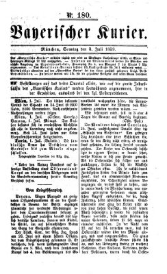 Bayerischer Kurier Sonntag 3. Juli 1859