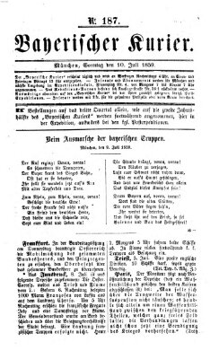 Bayerischer Kurier Sonntag 10. Juli 1859