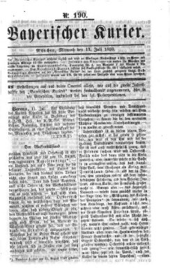 Bayerischer Kurier Mittwoch 13. Juli 1859