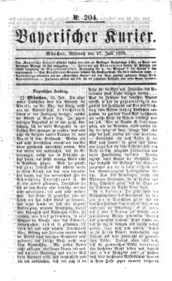 Bayerischer Kurier Mittwoch 27. Juli 1859