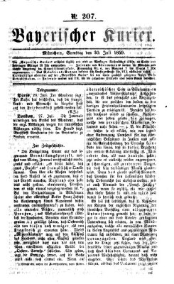 Bayerischer Kurier Samstag 30. Juli 1859