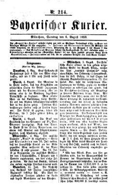 Bayerischer Kurier Samstag 6. August 1859