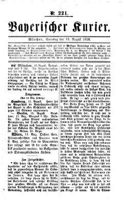 Bayerischer Kurier Samstag 13. August 1859