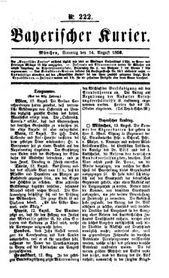 Bayerischer Kurier Sonntag 14. August 1859