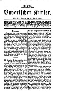 Bayerischer Kurier Sonntag 21. August 1859