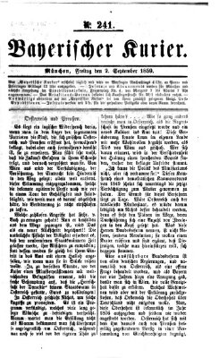 Bayerischer Kurier Freitag 2. September 1859