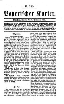 Bayerischer Kurier Dienstag 6. September 1859