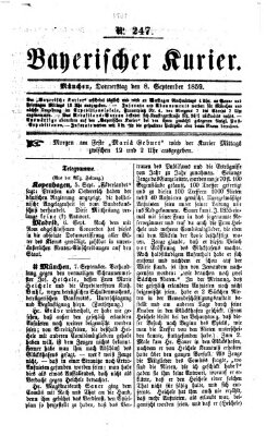 Bayerischer Kurier Donnerstag 8. September 1859