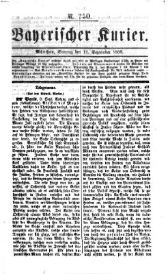 Bayerischer Kurier Sonntag 11. September 1859