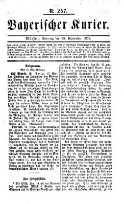 Bayerischer Kurier Sonntag 18. September 1859