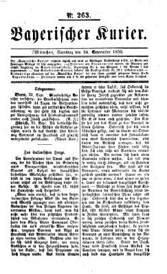 Bayerischer Kurier Samstag 24. September 1859