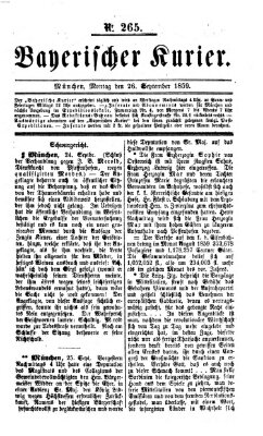 Bayerischer Kurier Montag 26. September 1859