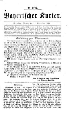 Bayerischer Kurier Dienstag 27. September 1859